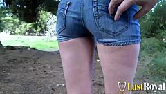 young french blonde fucked by monk outdoors