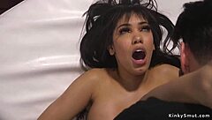 Huge tits babe gets roughly handled in intense bdsm