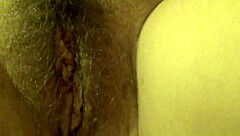 Ex girlfriend shows off her hairy intimate area closely