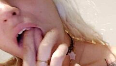 Alina touches herself and squirts big everywhere morning