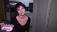 Neighbors daughter kitty lockout leads to hot fuck