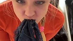 Extreme public masturbate fingering with vibrator close up on pussy