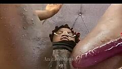 Anita shows wet pussy after having sex with random girl outdoors