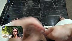 react crazy cumwalk on public waterfall with blowjob in toilet