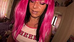 milf cheerleader teases in uniform