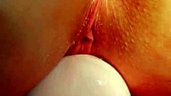 mature blonde displays soaking wet features