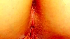 mature blonde displays soaking wet features