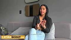 Slim Latina Model Plays Hard To Get But Ends Up Riding A Big Cock After Casting