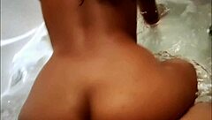 Married woman enjoys anal play inside the motel hot tub