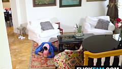Hijabi babe punished hard in garage pov
