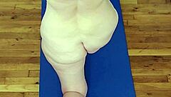 Jerkoff to hot milf doing naked yoga