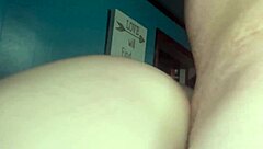 Tight amateur pussy gets rough creampie