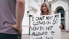 stranger finds naked teen 18+ girl and offers help - emma rosie