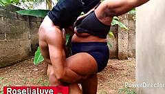 fat ass mom gets intense doggy outdoors