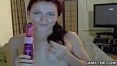 Trying Out New Vibrator Gift From Webcam Fan