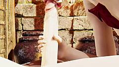 Dandadan hentai aira shiratori handjob and blowjob animation