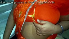 Indian wife gives blowjob to husband in bathroom