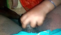 Indian wife gives blowjob to husband in bathroom