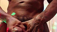 Brunette worships big black hairy cock in solo session