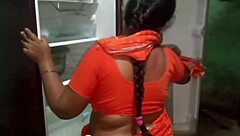 Indian wife gives blowjob to husband in bathroom