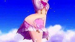 mmd model shows upskirt view under short skirt