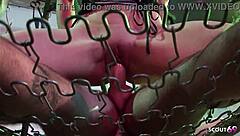Hard anal ffm threesome bdsm session with domina and slave