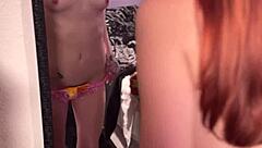 Redhead loves fat cock drilling her pussy