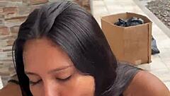 colombian babe sucks cock