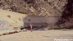 European Blonde Puma Swede Masturbates Valley