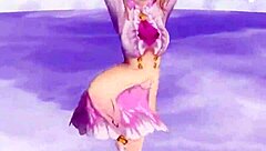 mmd model shows upskirt view under short skirt