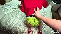 Hot milf enjoys holiday bed creampie