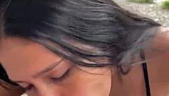 colombian babe sucks cock