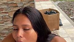 colombian babe sucks cock