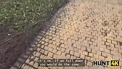 hunt4k girl wears bodysuit ready for outdoor public fuck