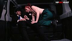 redhead gives sloppy head then gets pounded