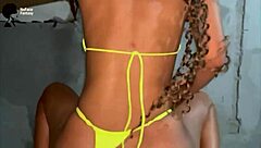 Latina Babe Rubs Pussy With Care
