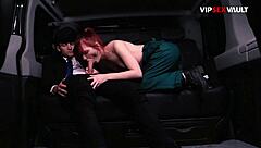 redhead gives sloppy head then gets pounded