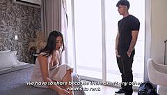Does this milf shake her ass on jackson's huge cock in bed?