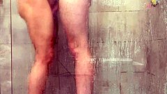 he emptied his balls during steamy shower