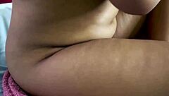 Hidden camera caught student fingering her pussy