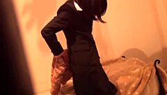 Asian babe masturbates on hidden outdoor cam