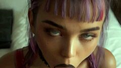 Horny rocker girl shows off shaved pussy in pov