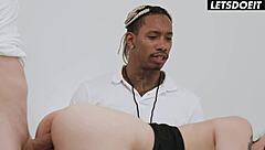 Double blowjob on her knees then she takes loads all over her face