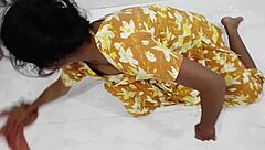Indian Maid Gets Massage And Cum On Tits