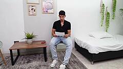 sensual interview ends in rough sex with blonde girl - esteban gamboa