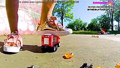 Kati Uses Toys For Giantess Car Crush Play