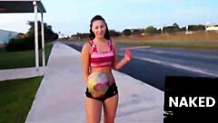 former college soccer star now performs on camera