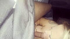 blonde beauty back at it again with another deepthroat show before bed asked me to cum on her face and i did