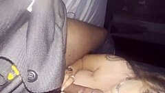 blonde beauty back at it again with another deepthroat show before bed asked me to cum on her face and i did