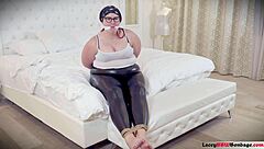lacey bbw tied and hogtied helpless in bondage